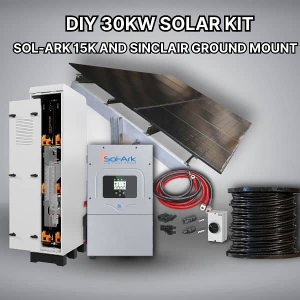 30kW DIY Solar Kit – Sol-Ark 15K +Sinclair Ground Mount