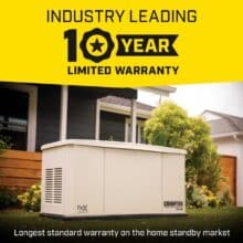 10 kW Whole House Home Standby Generator and 100A Switch with fleX Technology